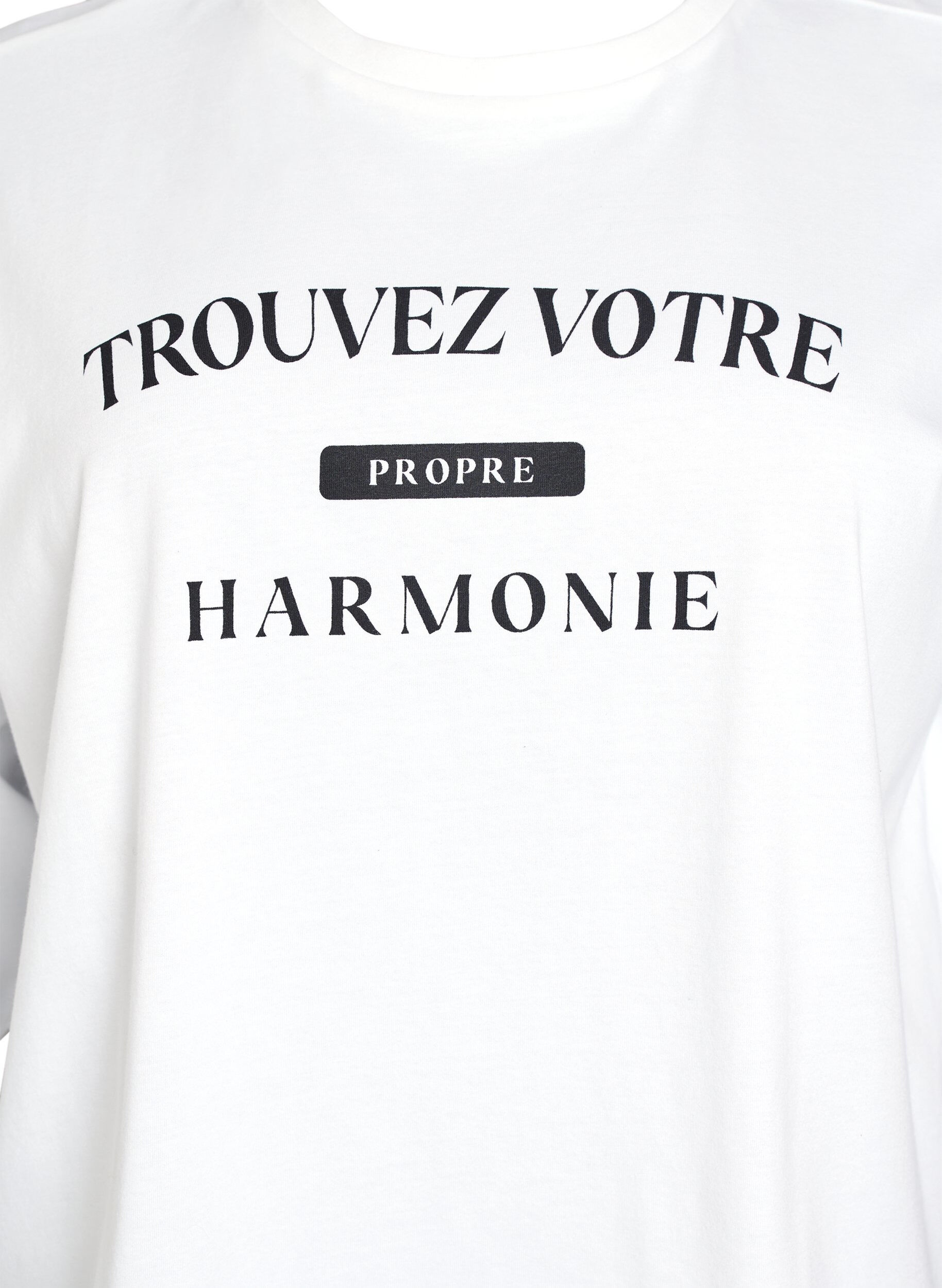 Zizzifashion Short T-shirt with a loose fit, White, Packshot image number 2