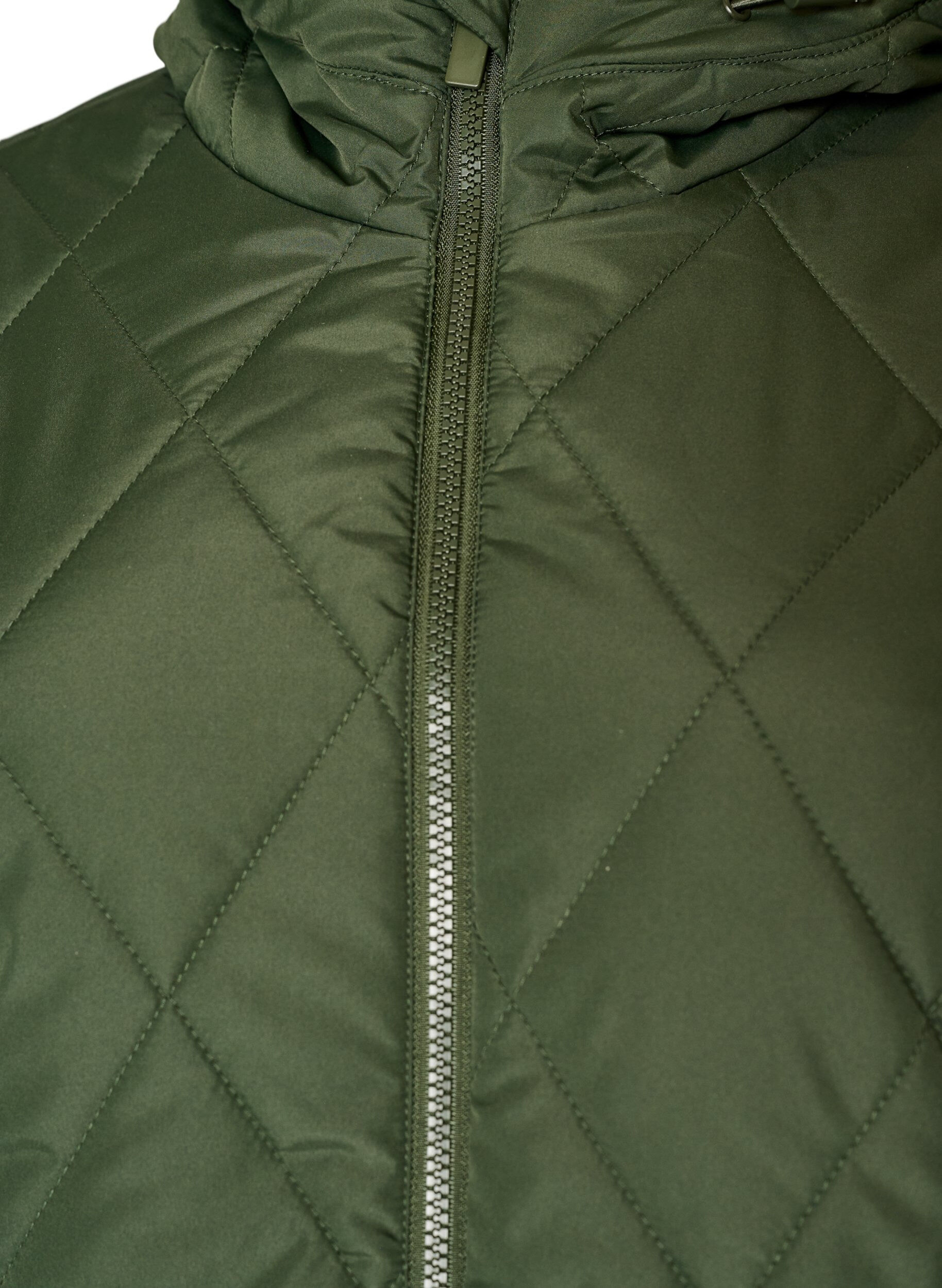 ZizzifashionLightly padded jacket with diamond quilt, Green, Packshot image number 2