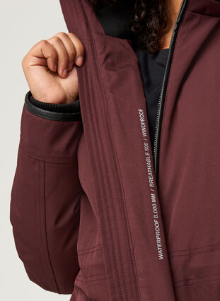 Winter jacket with zip and pockets, Fudge, Model image number 3