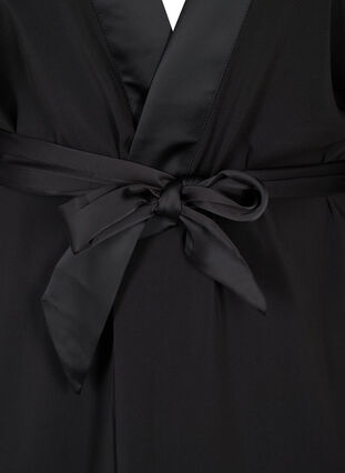 Tie waist kimono, Black, Packshot image number 2