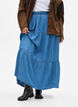 Denim maxi skirt with ruffles, Blue, Model image number 2