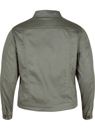 Short, colored denim jacket, Agave Green, Packshot image number 1