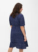 Printed wrap dress with short sleeves, Blue, Model image number 2