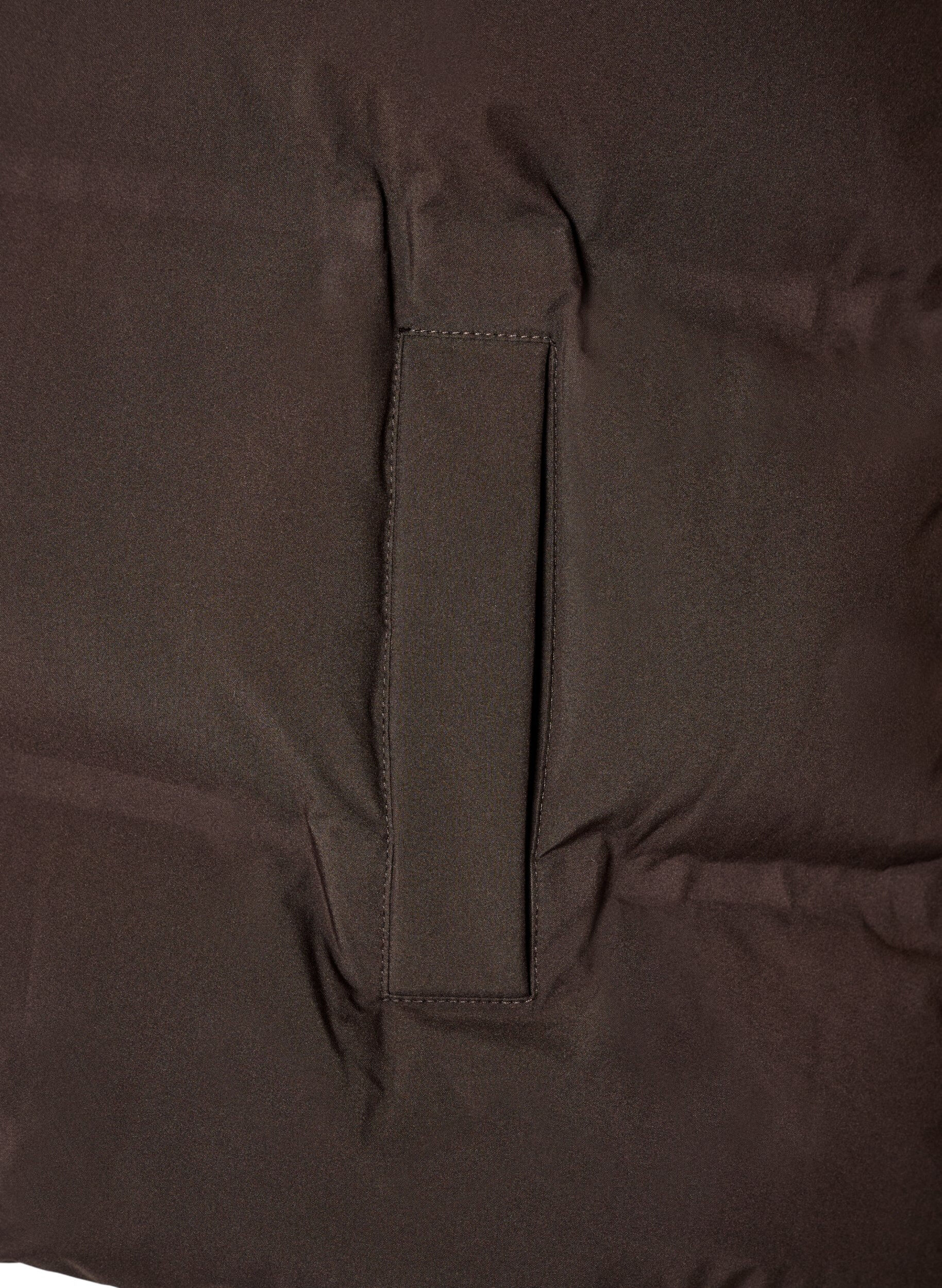 ZizzifashionShort puff vest with high collar, Brown, Packshot image number 3