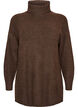 Loose knit jumper with a turtleneck, Brown, Packshot image number 0