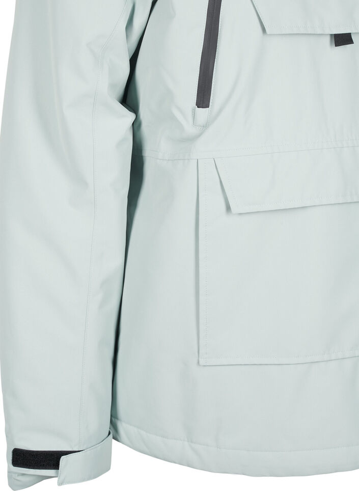 Functional ski anorak with hood, Green, Packshot image number 3