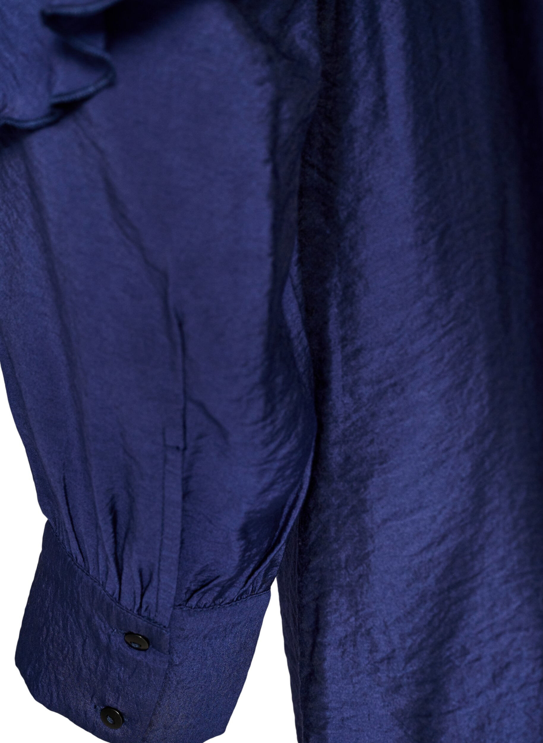ZizzifashionViscose dress with ruffles and ties, Blue, Packshot image number 3
