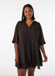 A-line dress with layered ruffles, Brown, Model image number 0
