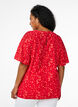 Floral blouse with batwing sleeves, Red, Model image number 2