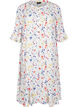Floral midi dress with 3/4 sleeves, Blue, Packshot image number 0