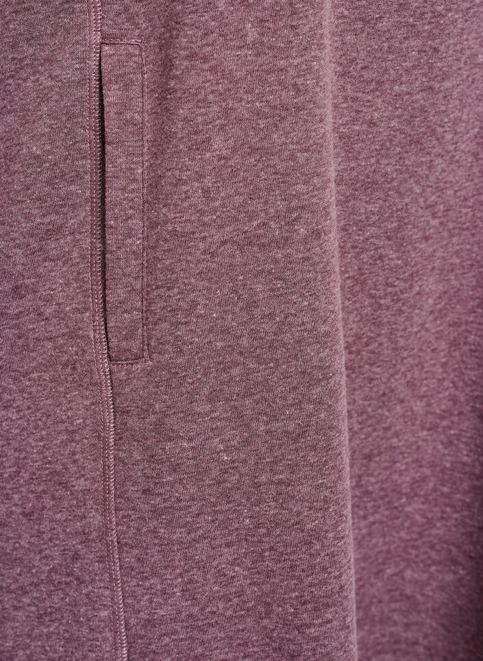 Short sweatshirt dress with high collar and pockets, Red, Packshot image number 3