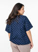 Cotton blouse with print and short sleeves, Blue, Model image number 2