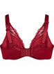 Padded lace bra with underwire, Red, Packshot image number 1