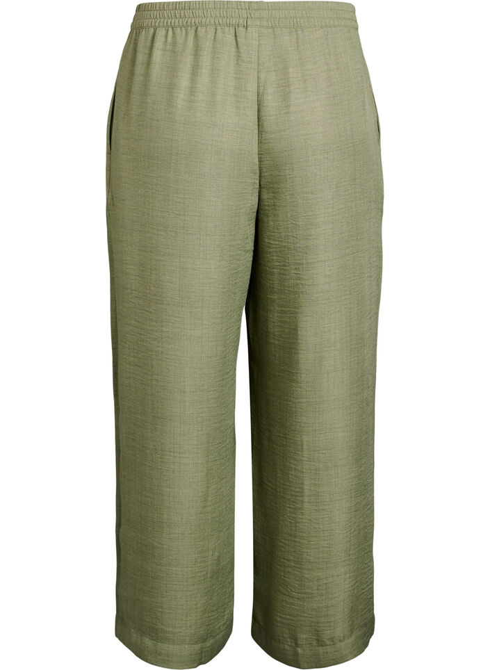 Loose trousers with elasticated waistband and pockets, Green, Packshot image number 1