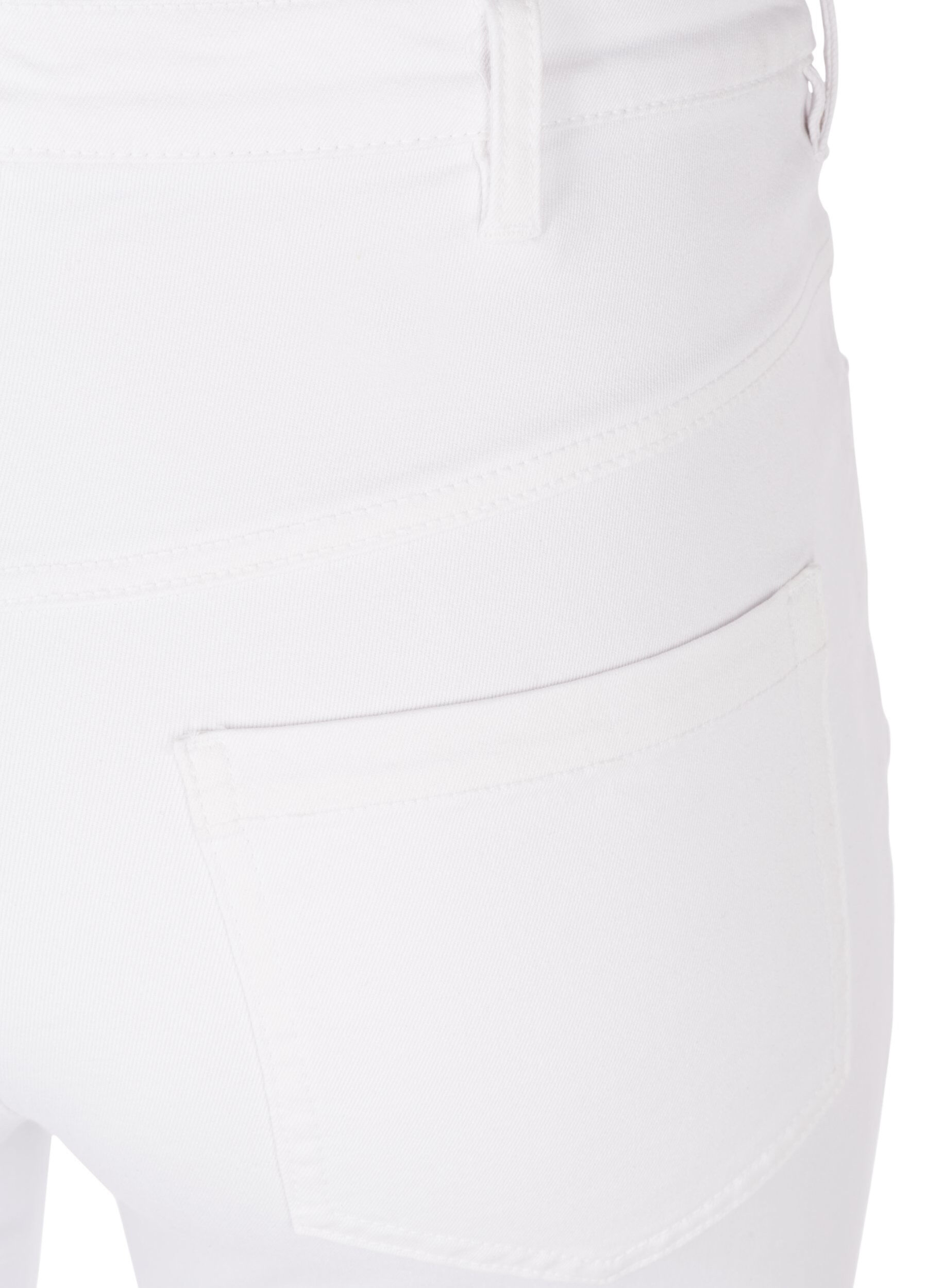 Zizzifashion Super slim Amy jeans with high waist, White, Packshot image number 3