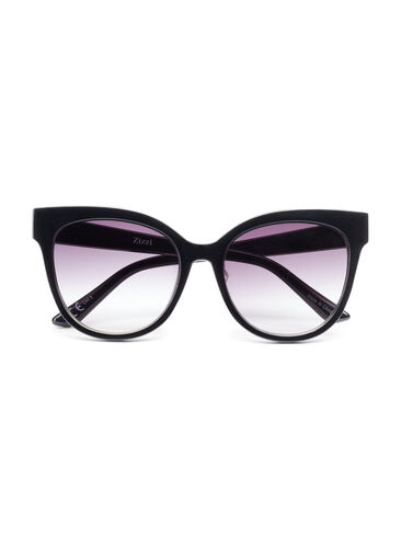 Plain-coloured sunglasses, Black, Packshot image number 0