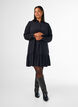 Short shirt dress with ruffle tier, Black, Model image number 1