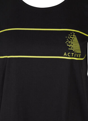 Sports t-shirt with print, Black, Packshot image number 2