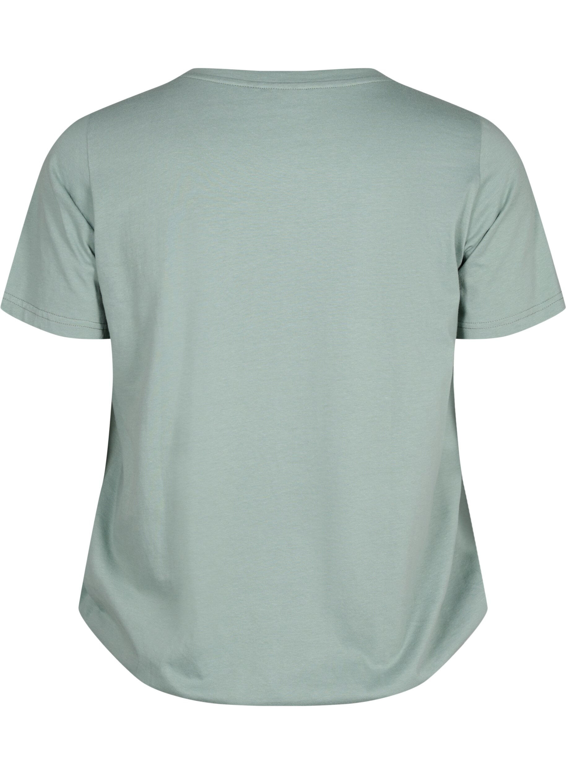 Zizzifashion Short-sleeved cotton T-shirt with elasticated hem, Chinois G. W. Live, Packshot image number 1