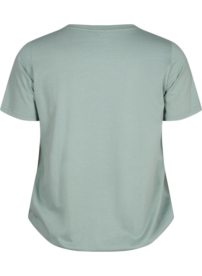 Short-sleeved cotton T-shirt with elasticated hem, Chinois G. W. Live, Packshot image number 1