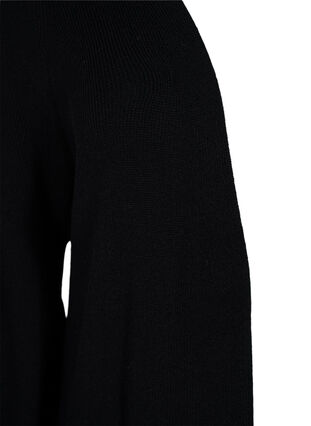 Knitted cardigan with long sleeves and pockets, Black, Packshot image number 2