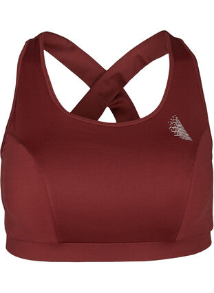 Sports top with a decorative details on the back, Tawny Port, Packshot image number 0