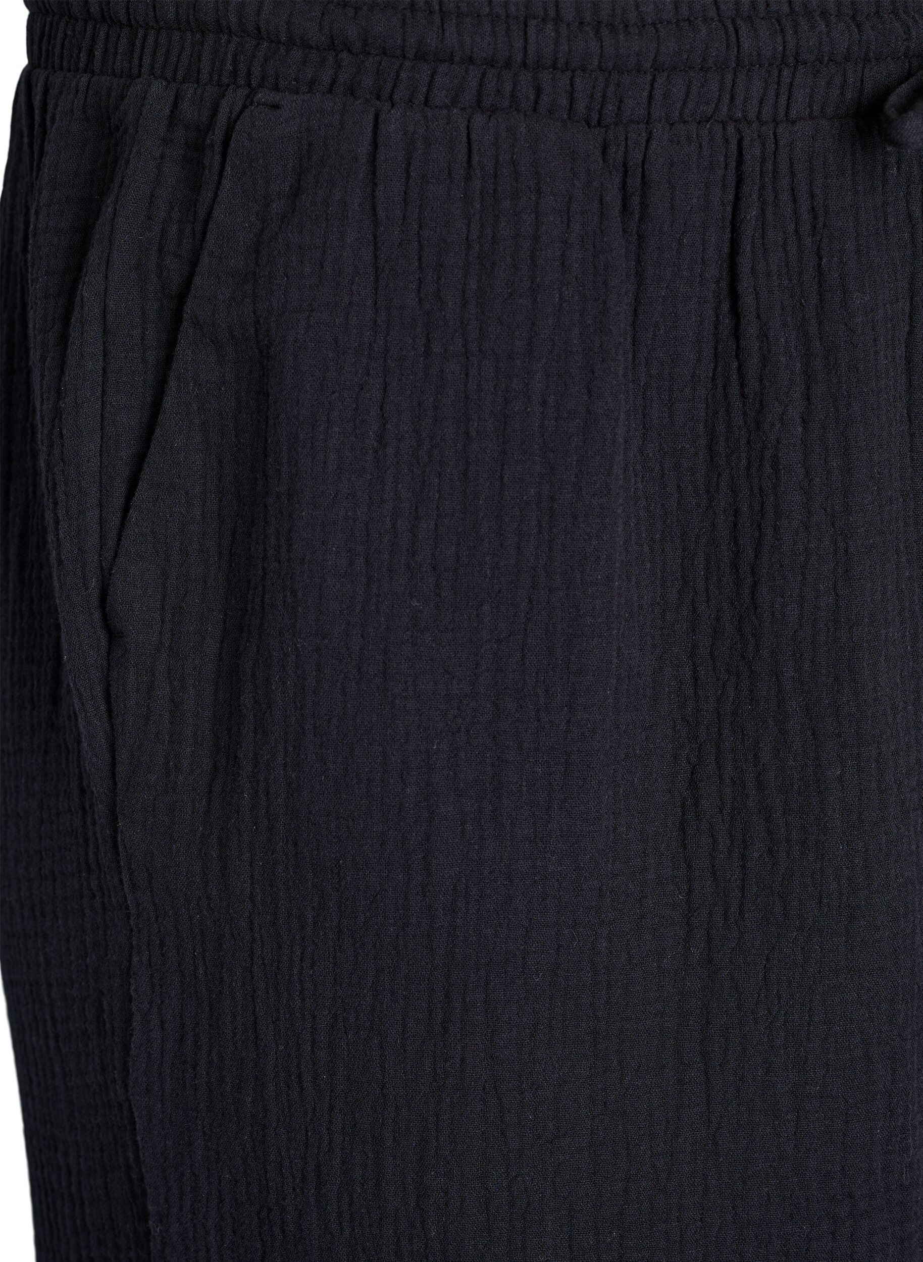 Zizzifashion Culotte trousers with a high waist, Black, Packshot image number 2