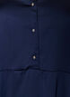 Satin dress with long sleeves and V-neck, Blue, Packshot image number 2
