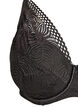 Lace bra with padded cups, Black, Packshot image number 2