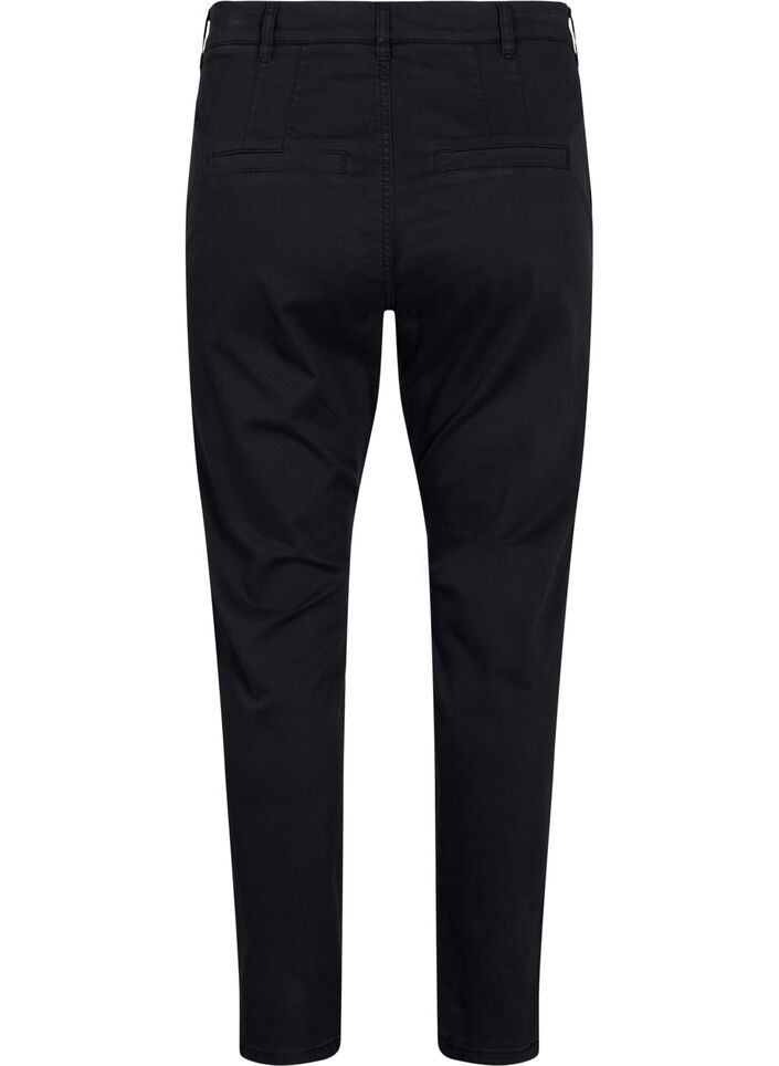 Cotton chinos, Black, Packshot image number 1