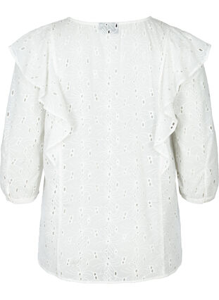 Blouse with broderie anglaise, Snow White, Packshot image number 1