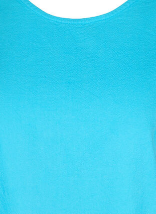 Sleeveless top in cotton, River Blue, Packshot image number 2