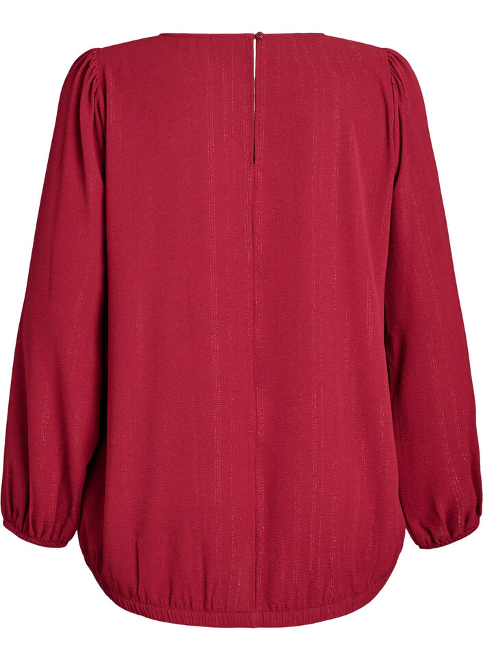 Blouse with glitter, Dark Bordeaux, Packshot image number 1