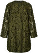 Dress with fringed threads and texture, Green, Packshot image number 0
