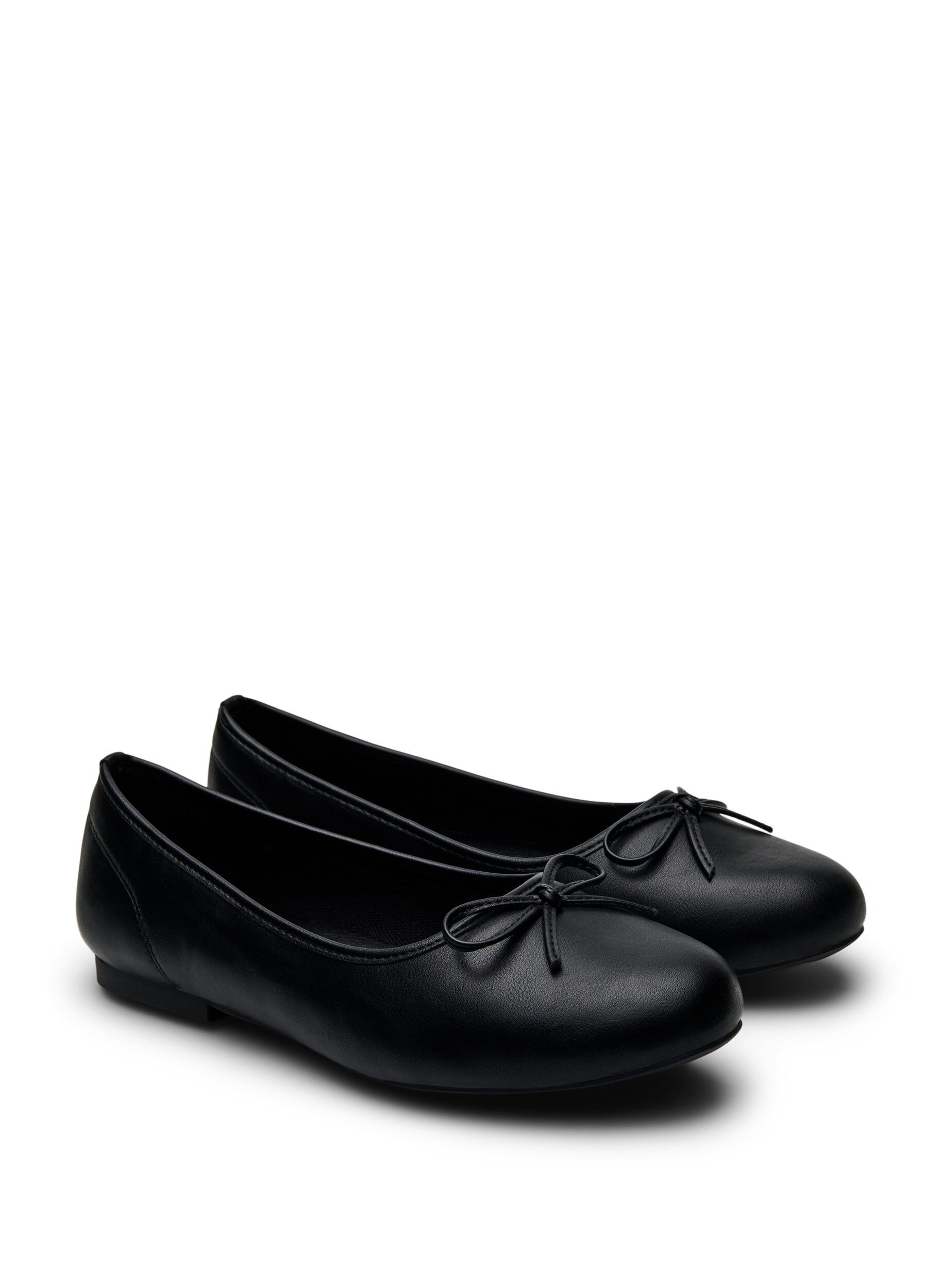 Zizzifashion Wide fit - Ballerina with bow, Black, Packshot image number 1