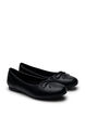 Wide fit - Ballerinas with a bow, Black, Packshot image number 1