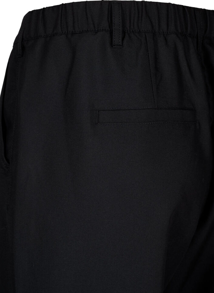 Straight fit trousers with high waist, Black, Packshot image number 3