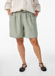 Loose shorts in linen and viscose, Green, Model image number 3