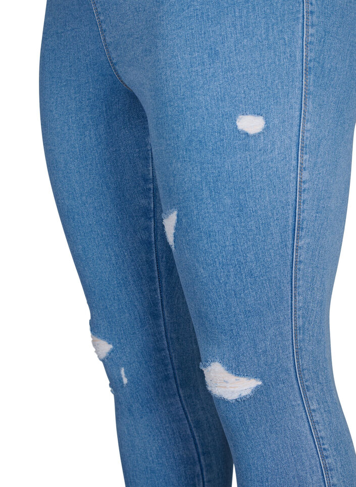 Ripped jeggings, Light Blue, Packshot image number 3