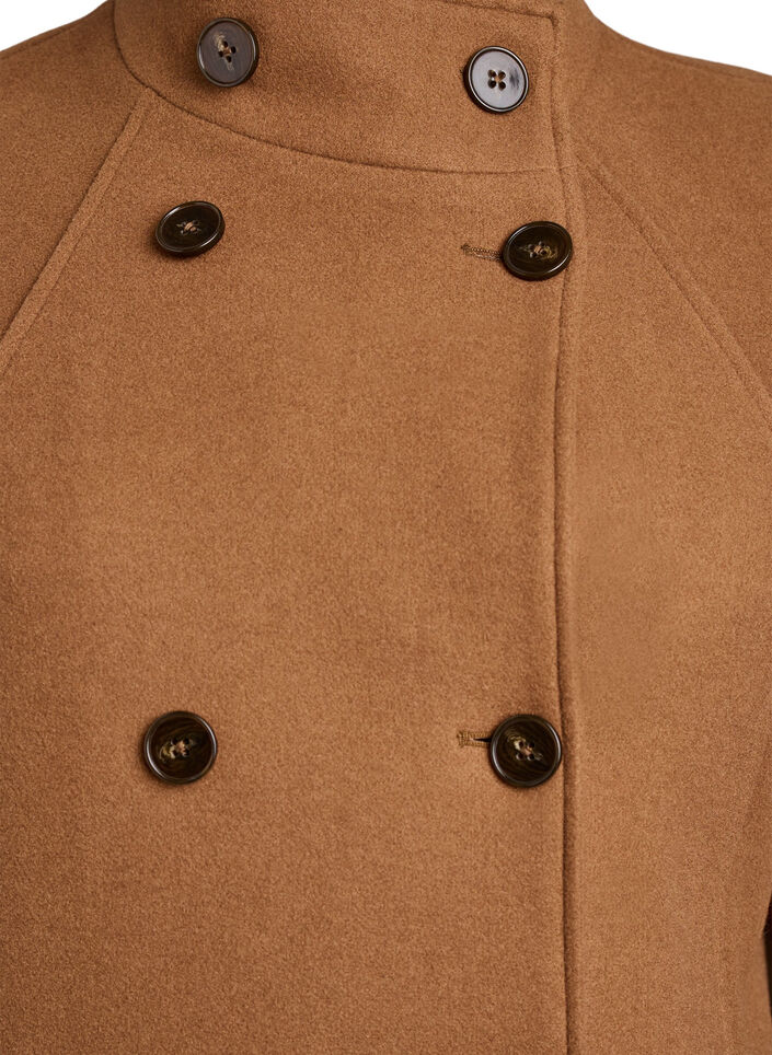 Short coat with A-line shape, Brown, Packshot image number 2