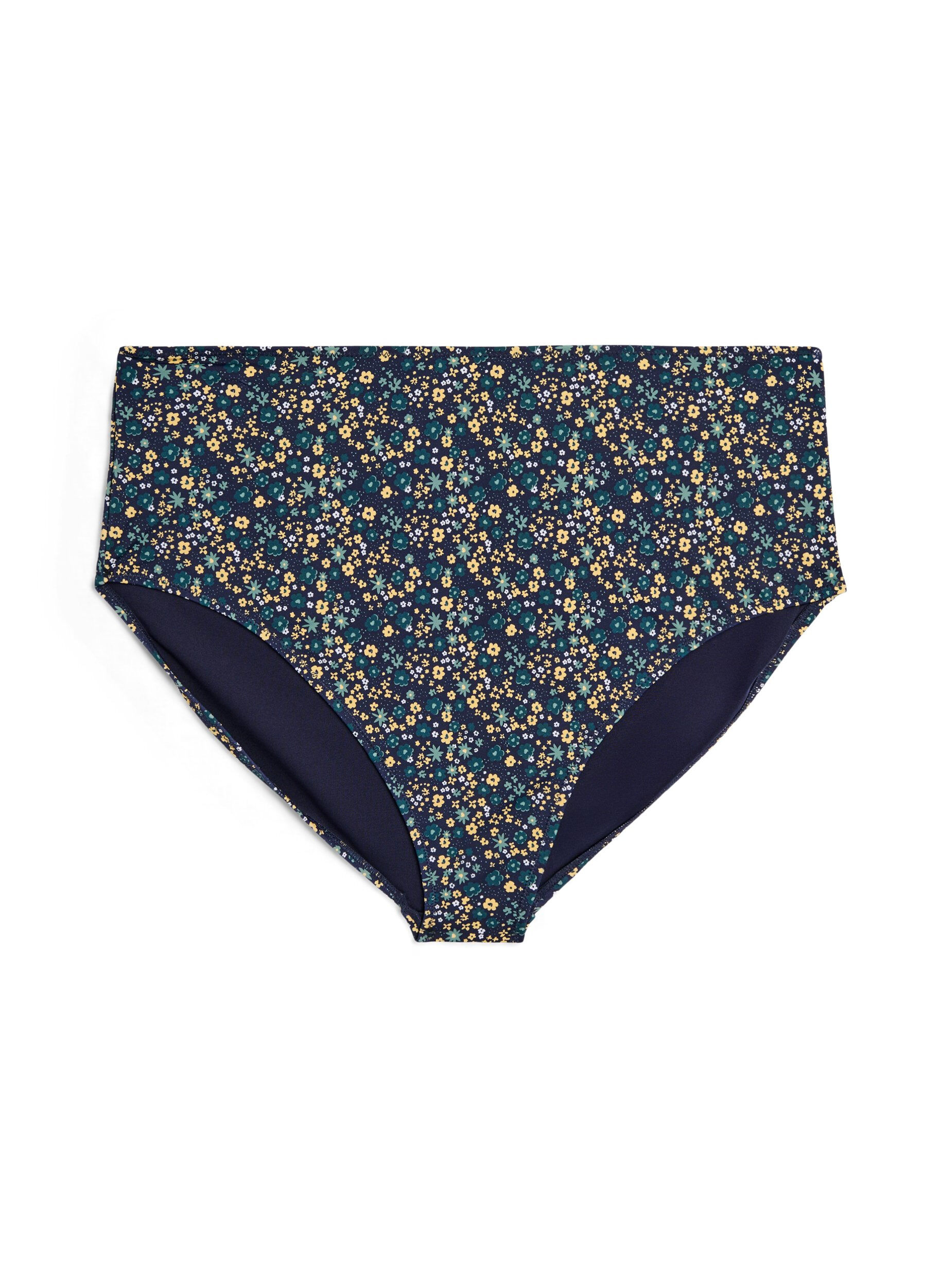 Bikini briefs with print and high waist