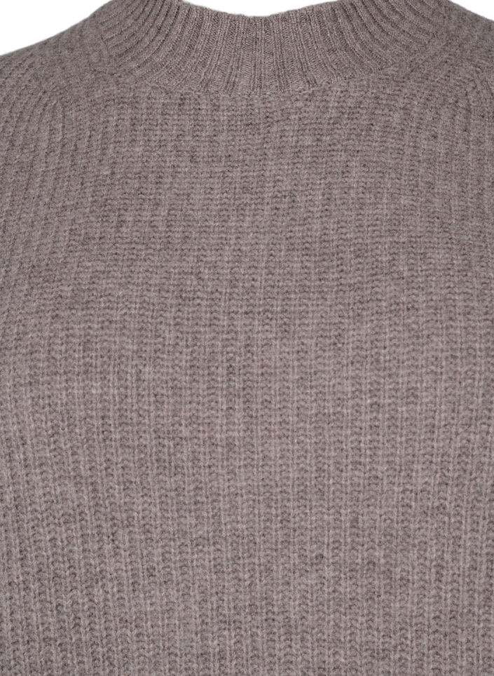 Loose knitted merino wool sweater, Desert Taupe Mel., Packshot image number 2