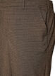 Trousers with small check pattern and straight legs, Brown, Packshot image number 2