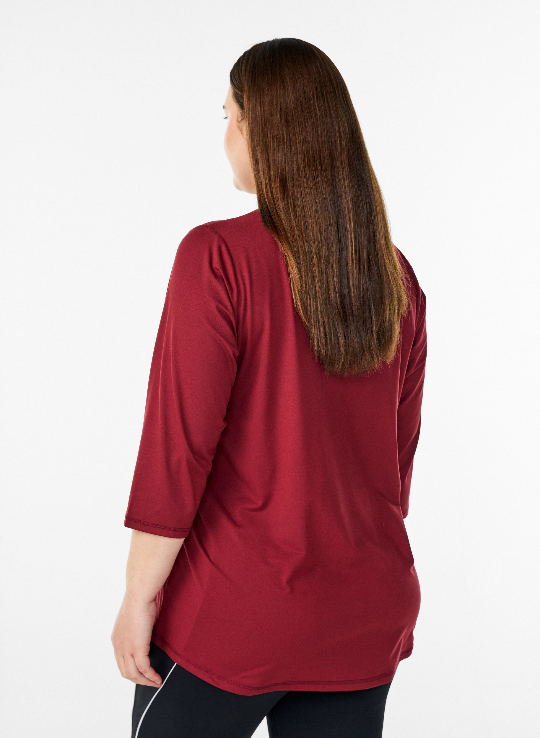 ZizzifashionSports top with 3/4 sleeves, Red, Model image number 2