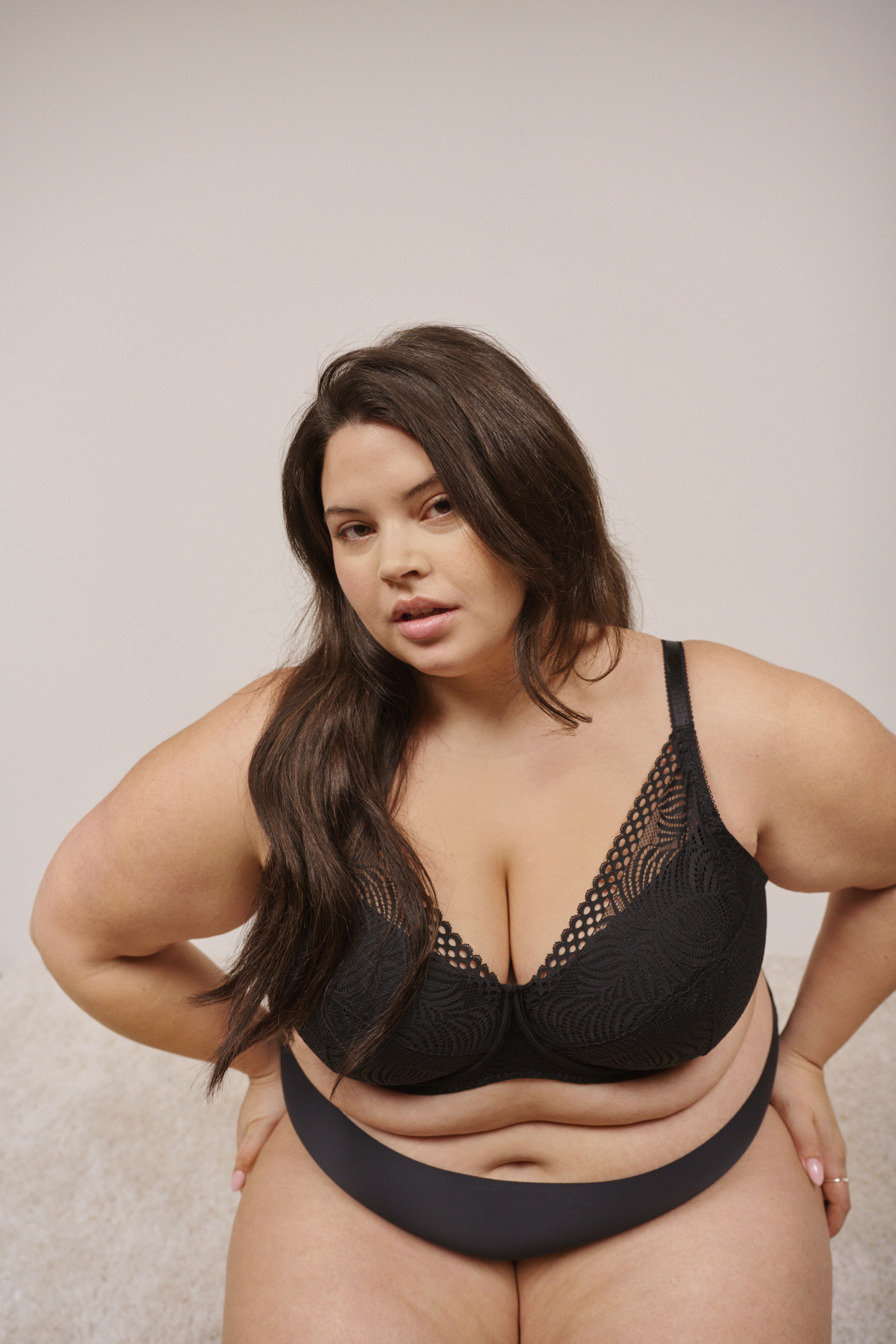 ZizzifashionElegant black lingerie look, , Model