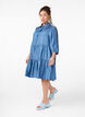 Denim dress in TENCEL™ Lyocell with 3/4 sleeves, Blue Denim, Model image number 2