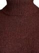 Sleeveless knitted vest with turtleneck, Brown, Packshot image number 2