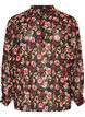Blouse with all-over print and short button placket, Rose, Packshot image number 0