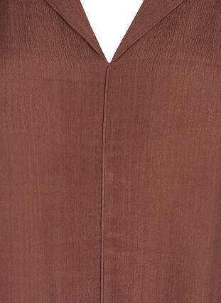 Long-sleeved v-neck viscose tunic, Rocky Road, Packshot image number 2