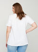 Basic t-shirt with v-neck, White, Model image number 2